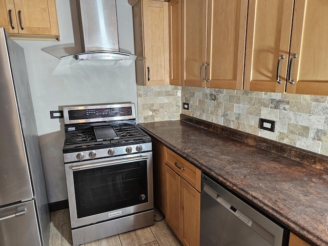 520 Burning Tree Ln Unit 111, Naperville, IL 60563 - kitchen with appliances with stainless steel finishes, extractor fan, tasteful backsplash, and dark stone countertops