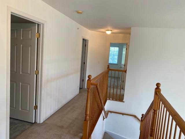 1830 Maureen Dr, Hoffman Estates, IL 60192 - hall with an upstairs landing and carpet floors