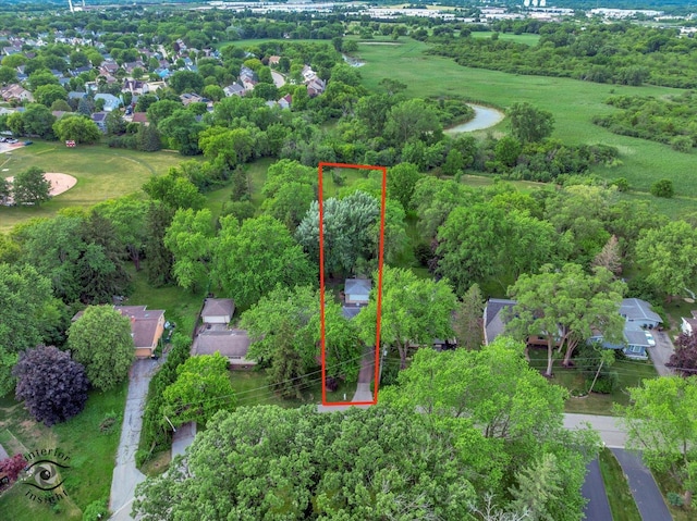 352 Rye Rd, Mundelein, IL 60060 - aerial view of property and surrounding area featuring property parcel outlined