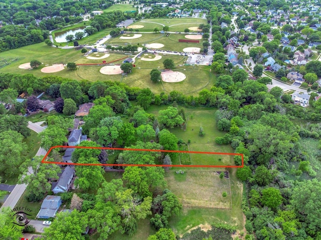 352 Rye Rd, Mundelein, IL 60060 - aerial view of property's location with property parcel outlined