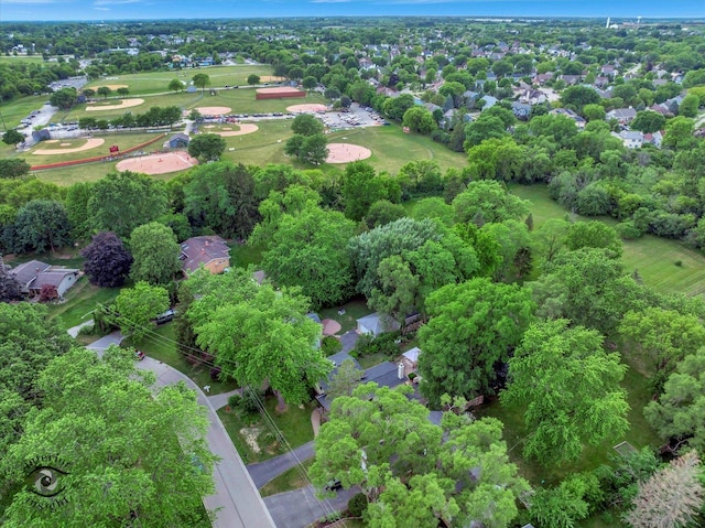 352 Rye Rd, Mundelein, IL 60060 - aerial view of property and surrounding area with a tree filled landscape