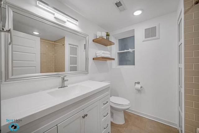 1659 N Francisco Ave, Chicago, IL 60647 - full bath featuring vanity, tile patterned floors, and a shower