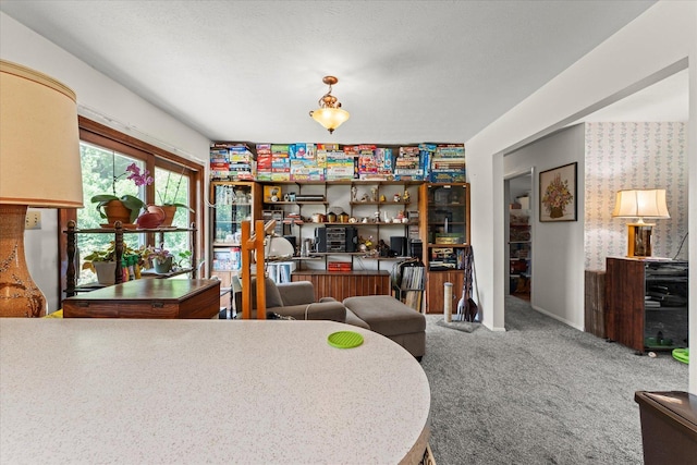 1356 Briarcliff Dr, Rantoul, IL 61866 - dining space featuring wallpapered walls and carpet flooring