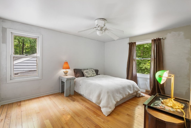 36W525 Wild Rose Rd, Saint Charles, IL 60174 - bedroom featuring light wood finished floors and a ceiling fan