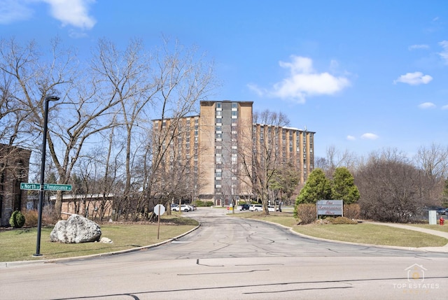1 Renaissance Pl Unit 1121, Palatine, IL 60067 - view of asphalt road featuring curbs, street lights, and traffic signs