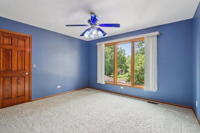 11624 Kluth Ct, Mokena, IL 60448 - empty room featuring carpet and a ceiling fan