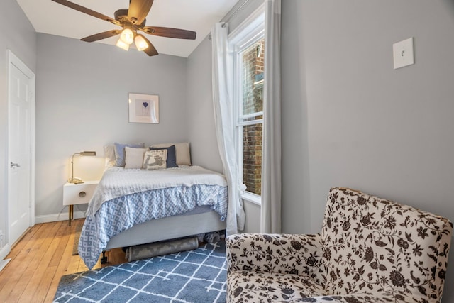 2119 N Karlov Ave, Chicago, IL 60639 - bedroom featuring hardwood / wood-style flooring and ceiling fan