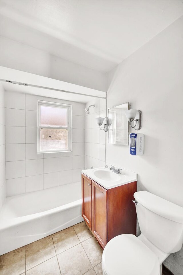 14528 Grant St, Dolton, IL 60419 - bathroom with vanity, tile patterned floors, and shower / washtub combination