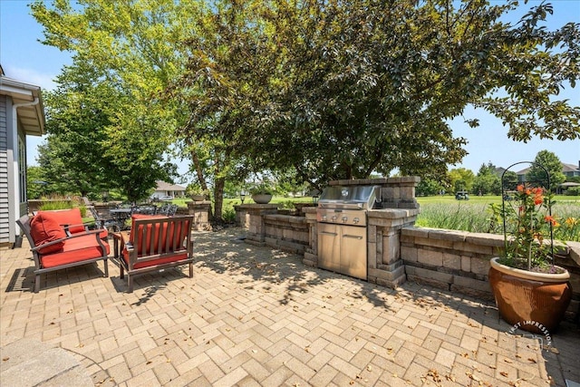 0N585 Charlotte Dr, Geneva, IL 60134 - view of patio featuring exterior kitchen