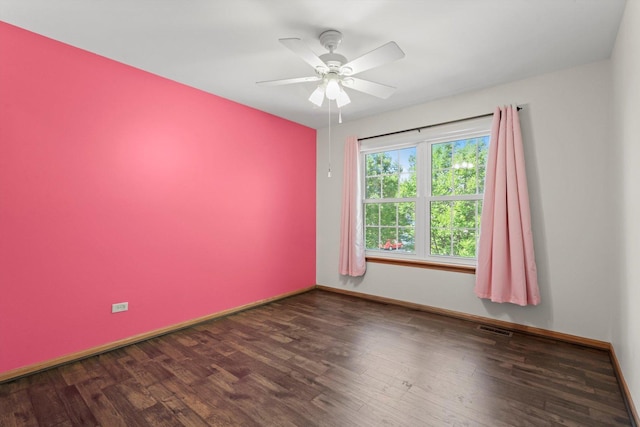 179 Briarcliff Ct, Romeoville, IL 60446 - spare room with wood finished floors and a ceiling fan