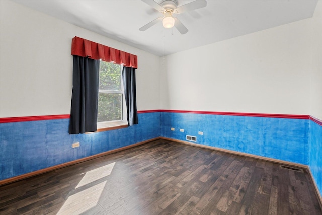 179 Briarcliff Ct, Romeoville, IL 60446 - spare room featuring wood finished floors and a ceiling fan