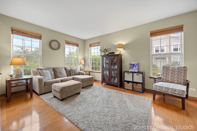 282 Whitfield Dr Unit A, Sugar Grove, IL 60554 - living room featuring wood finished floors and baseboards