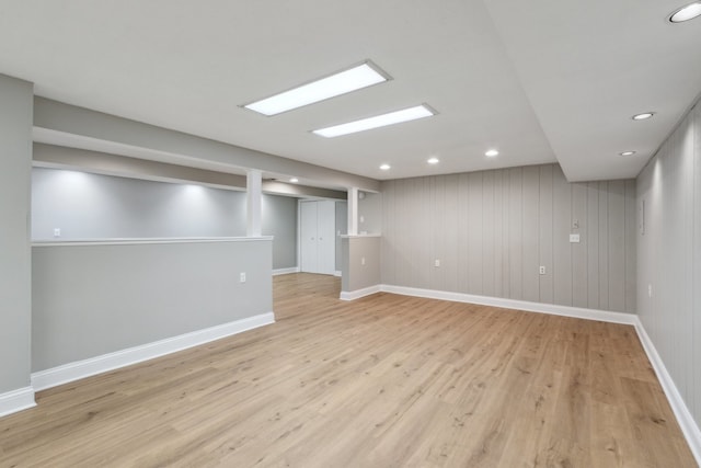 6282 Schaumburg Ln, Roscoe, IL 61073 - finished below grade area featuring light wood-type flooring and recessed lighting