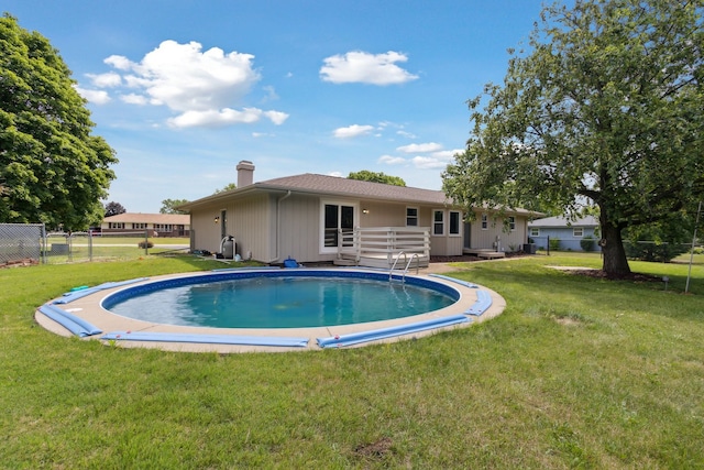 6282 Schaumburg Ln, Roscoe, IL 61073 - view of swimming pool with a deck