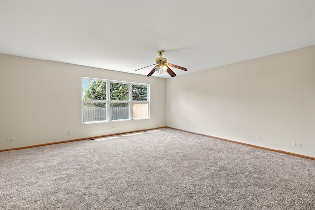 10961 Preston Pkwy, Huntley, IL 60142 - carpeted spare room featuring a ceiling fan and baseboards