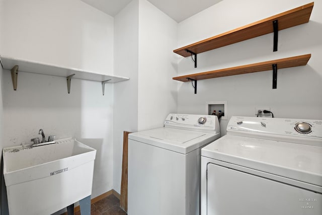10961 Preston Pkwy, Huntley, IL 60142 - washroom with washing machine and dryer and baseboards