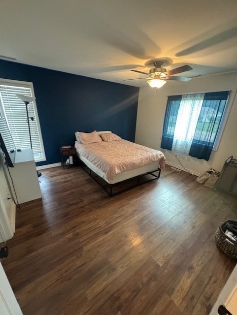 5 Denham Dr, Montgomery, IL 60538 - bedroom featuring dark wood-type flooring and ceiling fan