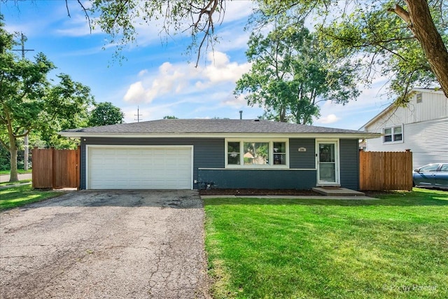 206 N Broadview Ave, Lombard, IL 60148 - view of front of home with asphalt driveway, an attached garage, and brick siding
