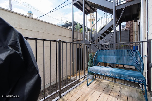 1221 E 46th St Unit 1, Chicago, IL 60653 - deck featuring stairway