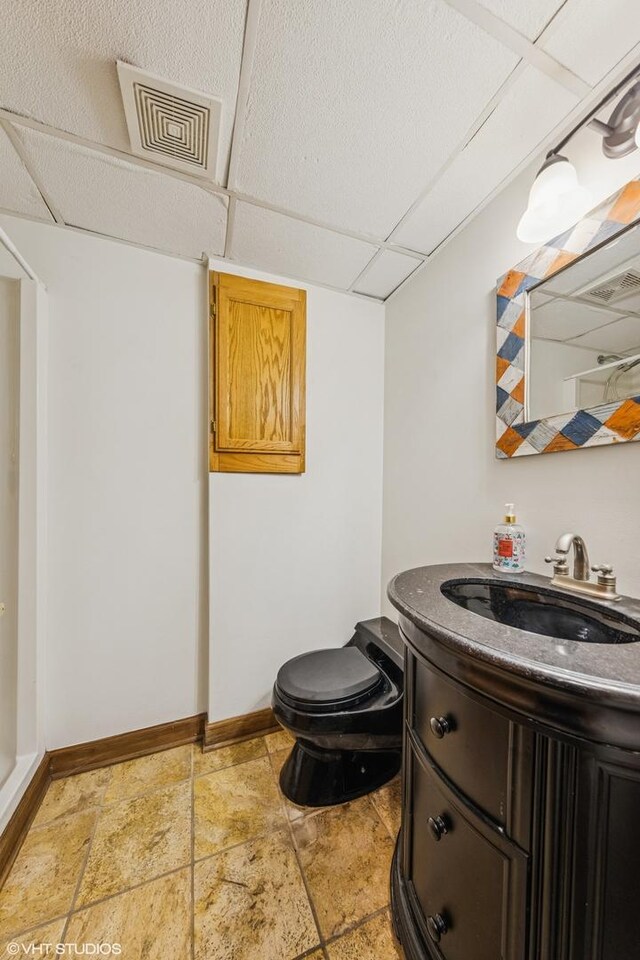 5525 Lee Ave, Downers Grove, IL 60515 - half bathroom featuring vanity and toilet