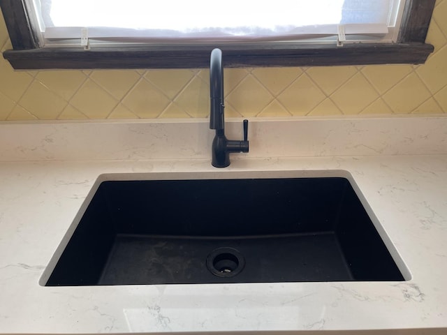 12813 E Playfield Dr, Crestwood, IL 60418 - kitchen view of a sink and light stone countertops