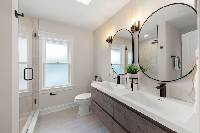 342 Franklin Ave, River Forest, IL 60305 - full bathroom with double vanity and a stall shower
