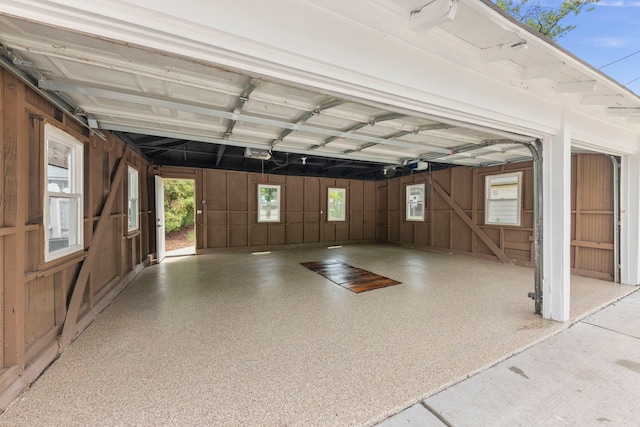 342 Franklin Ave, River Forest, IL 60305 - garage with a garage door opener and wood walls