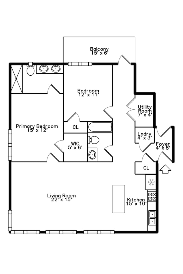 2304 W Jackson Blvd Unit 2W, Chicago, IL 60612 - view of property floor plan