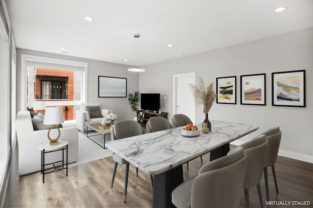 2304 W Jackson Blvd Unit 2W, Chicago, IL 60612 - dining room with wood finished floors and recessed lighting