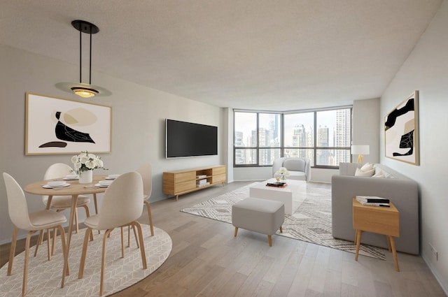 405 N Wabash Ave Unit 3611, Chicago, IL 60611 - living room featuring wood finished floors and baseboards