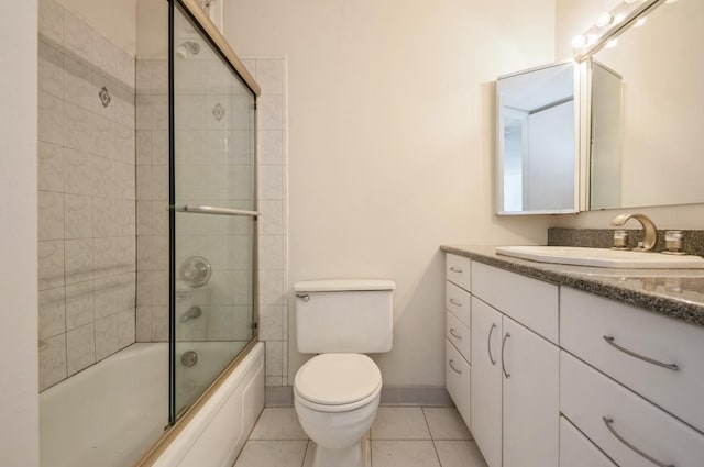 405 N Wabash Ave Unit 3611, Chicago, IL 60611 - bathroom with vanity, tile patterned flooring, and shower / bath combination with glass door