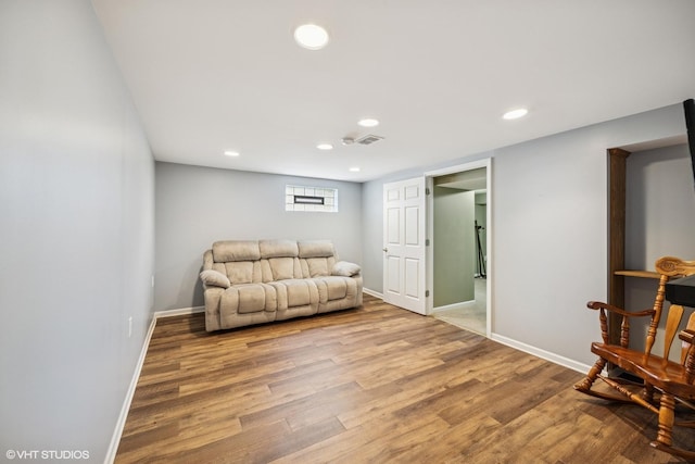 9326 S Millard Ave, Evergreen Park, IL 60805 - sitting room featuring wood finished floors and recessed lighting