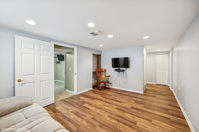 9326 S Millard Ave, Evergreen Park, IL 60805 - living room with light wood-style flooring and recessed lighting