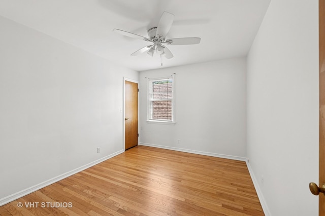 6046 N Monitor Ave, Chicago, IL 60646 - unfurnished room featuring light wood finished floors and ceiling fan