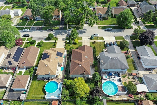 5724 W 82nd Pl, Burbank, IL 60459 - aerial view of residential area featuring a pool