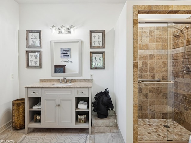 5N113 Burr Rd, Saint Charles, IL 60175 - bathroom featuring vanity and a stall shower