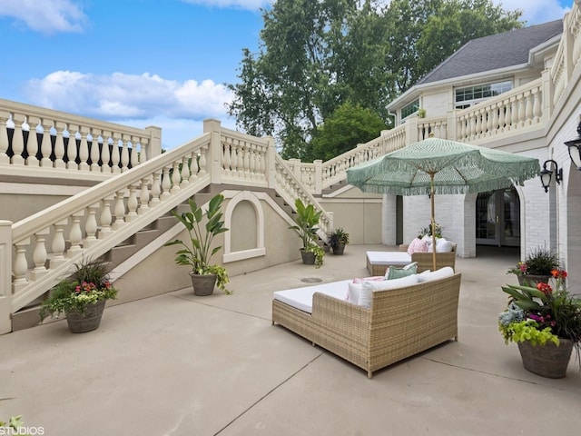 5N113 Burr Rd, Saint Charles, IL 60175 - view of patio with stairway and french doors