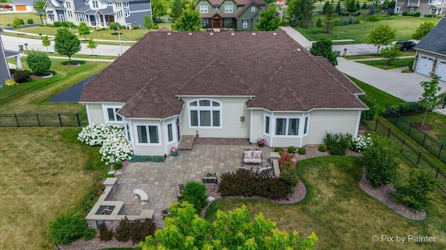 1075 Redbud Ln, Sugar Grove, IL 60554 - back of house featuring roof with shingles and a residential view