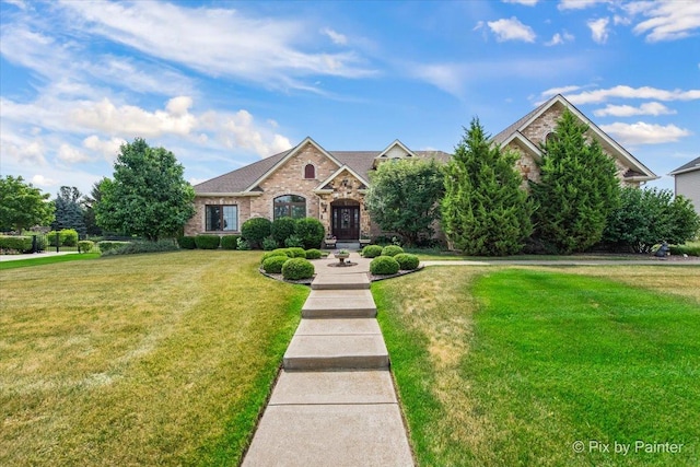 1075 Redbud Ln, Sugar Grove, IL 60554 - view of front of house with a front yard and brick siding