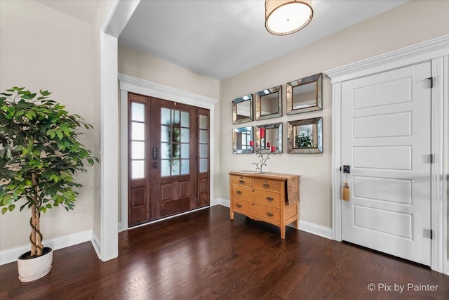 1075 Redbud Ln, Sugar Grove, IL 60554 - foyer featuring baseboards and dark wood finished floors