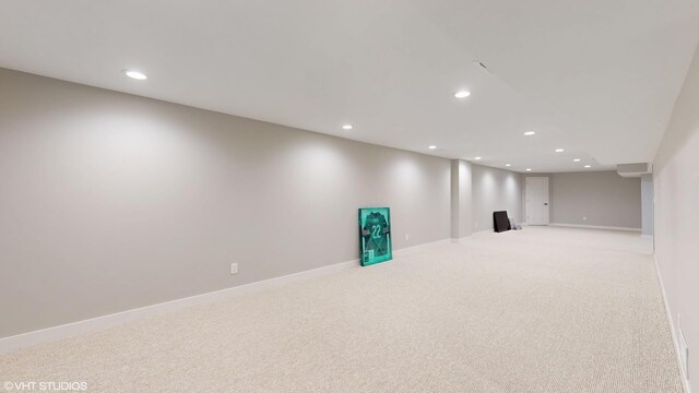 14352 Crystal Tree Dr, Orland Park, IL 60462 - finished basement with recessed lighting and light colored carpet