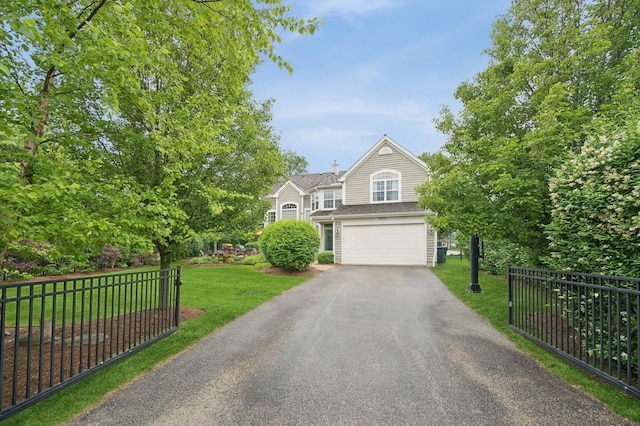 1613 Constitution Dr, Glenview, IL 60026 - view of front facade with asphalt driveway and a garage