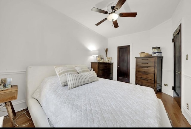 1040 Washington Blvd Unit 2, Oak Park, IL 60302 - bedroom featuring wood finished floors and ceiling fan