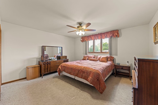 12026 Somerset Rd, Orland Park, IL 60467 - bedroom featuring light colored carpet and a ceiling fan