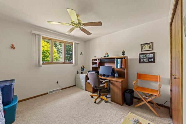 12026 Somerset Rd, Orland Park, IL 60467 - office space with light colored carpet and ceiling fan