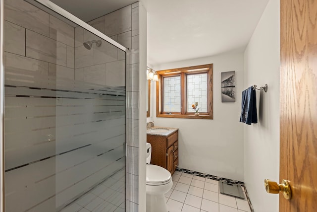 12026 Somerset Rd, Orland Park, IL 60467 - full bath with a shower stall, vanity, and tile patterned flooring