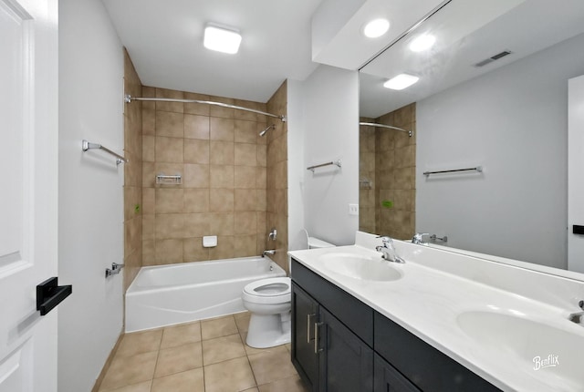 240 Taylor Ct, Buffalo Grove, IL 60089 - full bathroom featuring tile patterned floors, bathtub / shower combination, and double vanity