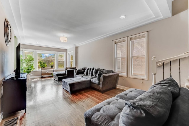 8212 S Justine St, Chicago, IL 60620 - living room with wood finished floors and recessed lighting
