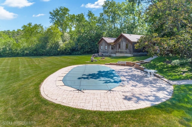 130 Old Dundee Rd, Barrington Hills, IL 60010 - view of pool featuring a yard and a patio area