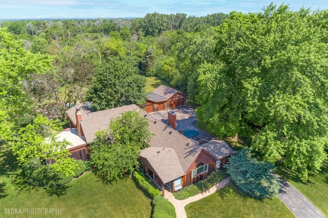 130 Old Dundee Rd, Barrington Hills, IL 60010 - view from above of property featuring a heavily wooded area